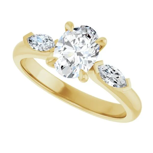 Claw-Prong Three-Stone Engagement Ring Image 5 Raleigh Diamond Fine Jewelry Raleigh, NC