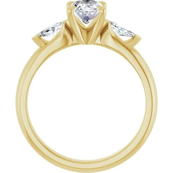 Claw-Prong Three-Stone Engagement Ring Image 2 JF Jones Jewelers Rochester, NY