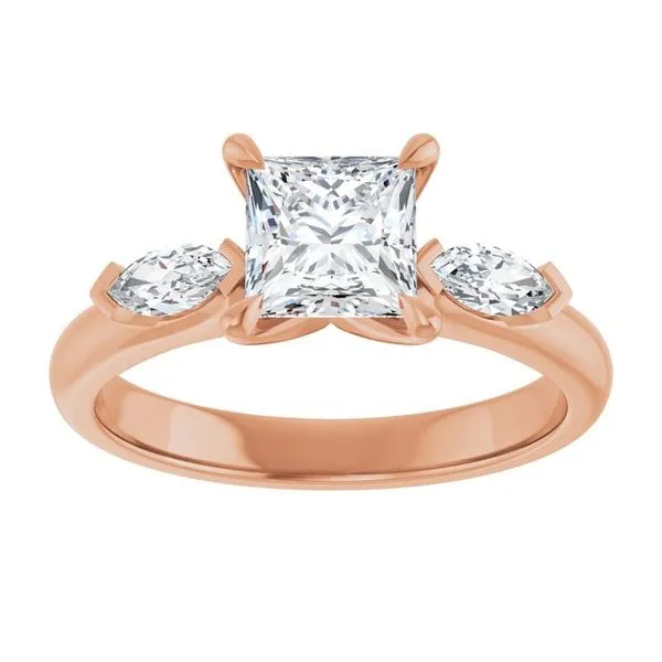 Claw-Prong Three-Stone Engagement Ring Image 3 Ocean View Jewelers Millville, DE