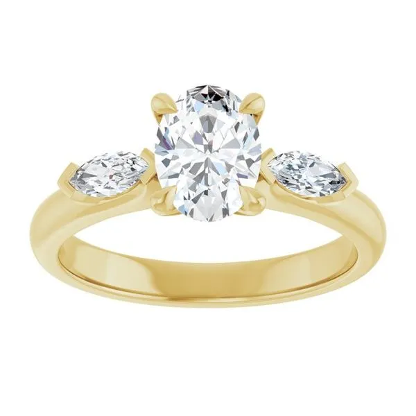 Claw-Prong Three-Stone Engagement Ring Image 3 Austin's Fine Diamonds & Jewelry Lyndhurst, NJ
