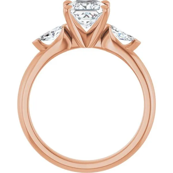 Claw-Prong Three-Stone Engagement Ring Image 2 Futer Bros Jewelers York, PA