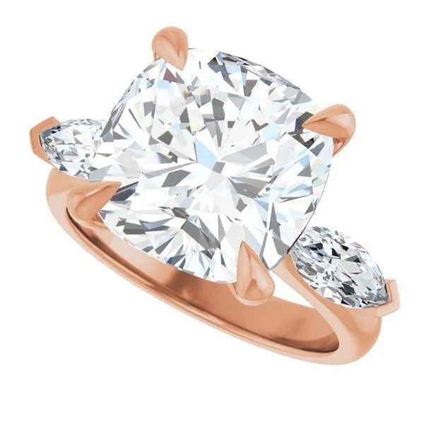 Claw-Prong Three-Stone Engagement Ring Image 5 Don's Jewelry & Design Washington, IA