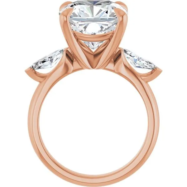 Claw-Prong Three-Stone Engagement Ring Image 2 J. Thomas Jewelers Rochester Hills, MI