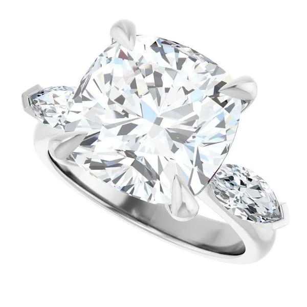 Claw-Prong Three-Stone Engagement Ring Image 5 Morin Jewelers Southbridge, MA