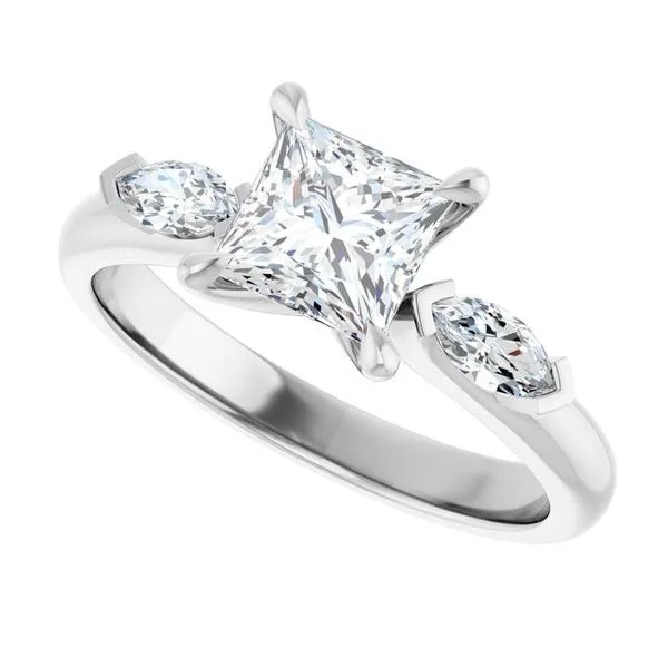 Claw-Prong Three-Stone Engagement Ring Image 5 JF Jones Jewelers Rochester, NY