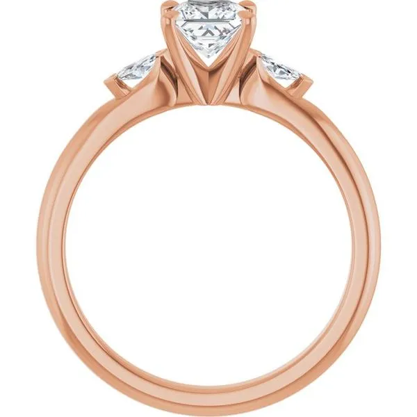 Claw-Prong Three-Stone Engagement Ring Image 2 Northwood Jewelers Northwood, OH