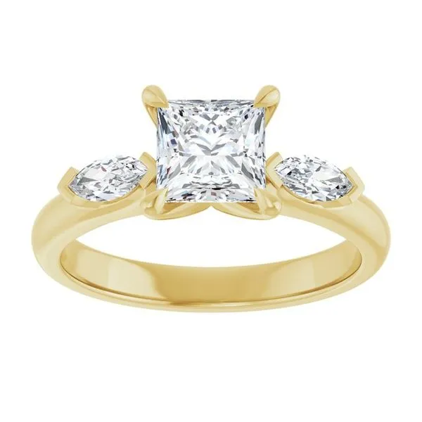 Claw-Prong Three-Stone Engagement Ring Image 3 Raleigh Diamond Fine Jewelry Raleigh, NC