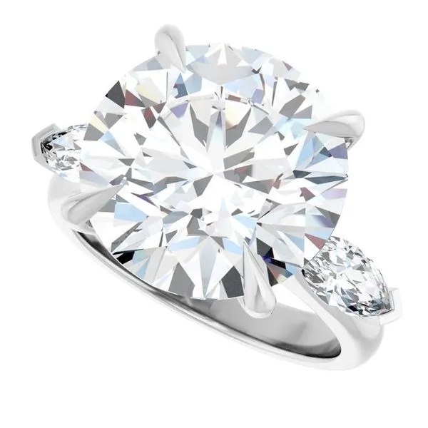 Claw-Prong Three-Stone Engagement Ring Image 5 Northwood Jewelers Northwood, OH