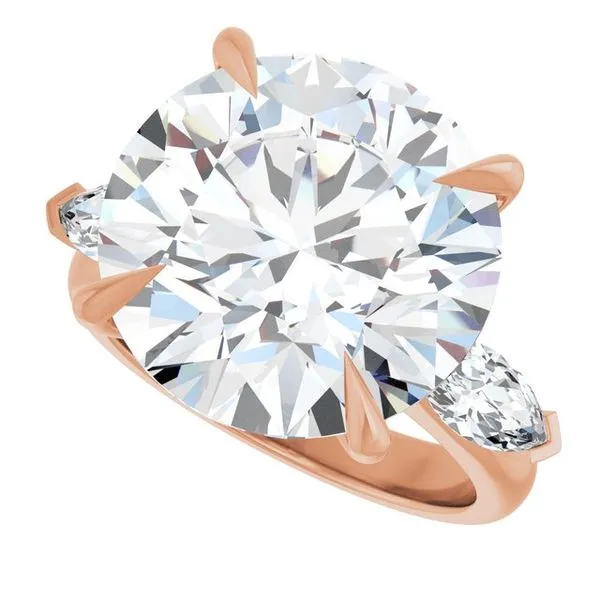 Claw-Prong Three-Stone Engagement Ring Image 5 Hudson Valley Goldsmith New Paltz, NY