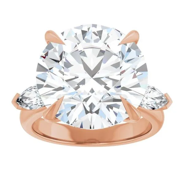 Claw-Prong Three-Stone Engagement Ring Image 3 J. Thomas Jewelers Rochester Hills, MI