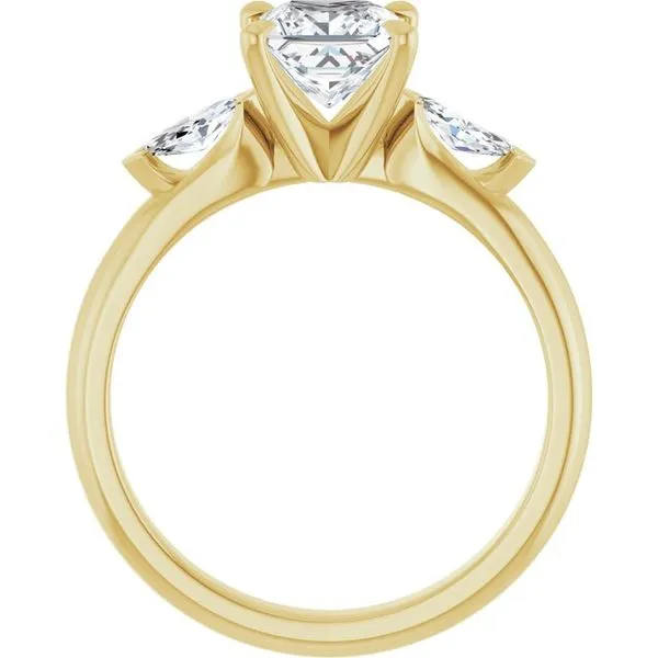 Claw-Prong Three-Stone Engagement Ring Image 2 Vulcan's Forge LLC KANSAS CITY, MO