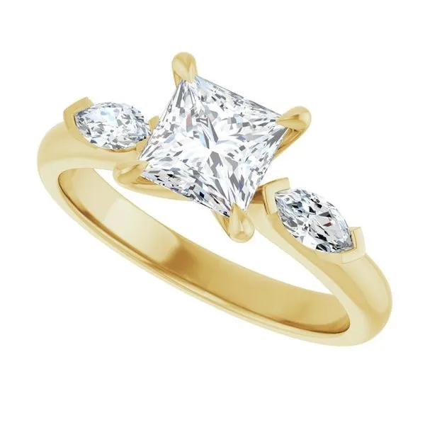 Claw-Prong Three-Stone Engagement Ring Image 5 Clater Jewelers Louisville, KY