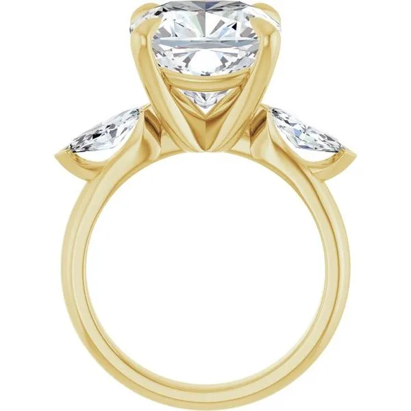 Claw-Prong Three-Stone Engagement Ring Image 2 Virtus Collective Newport Beach , CA