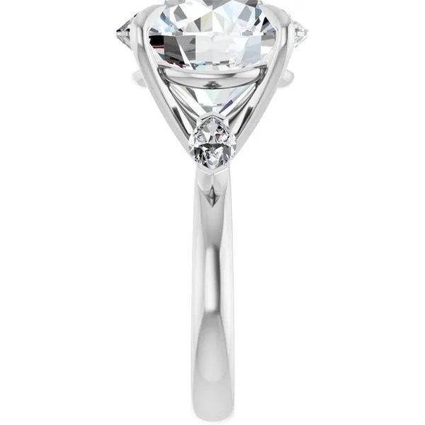 Claw-Prong Three-Stone Engagement Ring Image 4 JF Jones Jewelers Rochester, NY