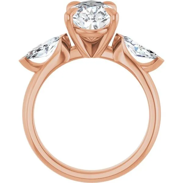 Claw-Prong Three-Stone Engagement Ring Image 2 Northwood Jewelers Northwood, OH