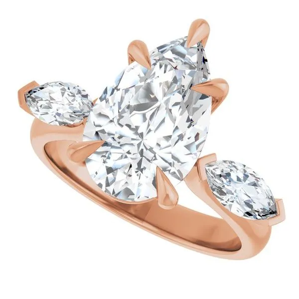 Claw-Prong Three-Stone Engagement Ring Image 5 The Jewelry Source El Segundo, CA