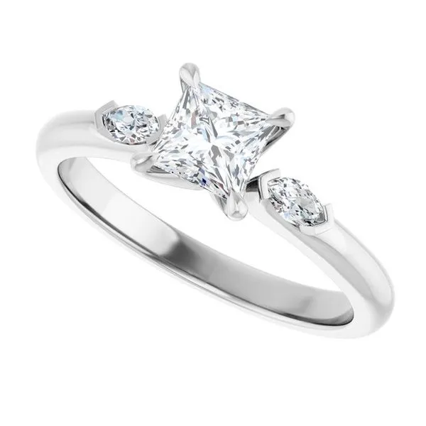Claw-Prong Three-Stone Engagement Ring Image 5 Don's Jewelry & Design Washington, IA