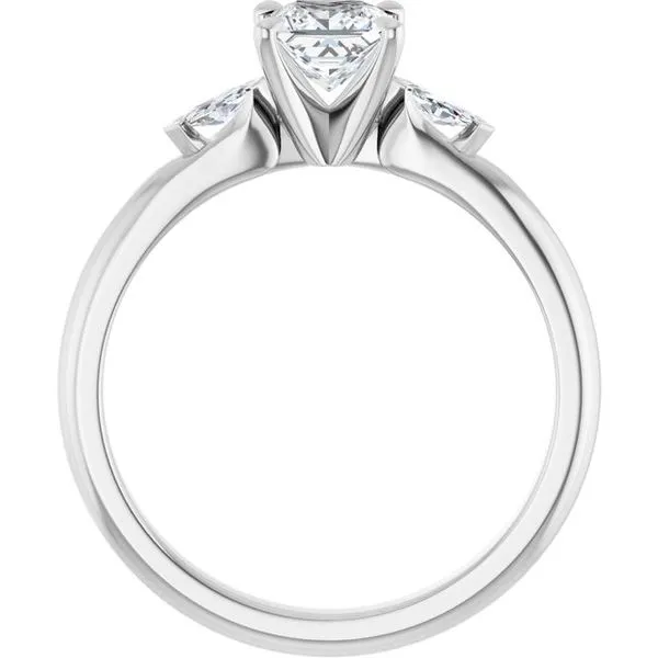 Claw-Prong Three-Stone Engagement Ring Image 2 JF Jones Jewelers Rochester, NY