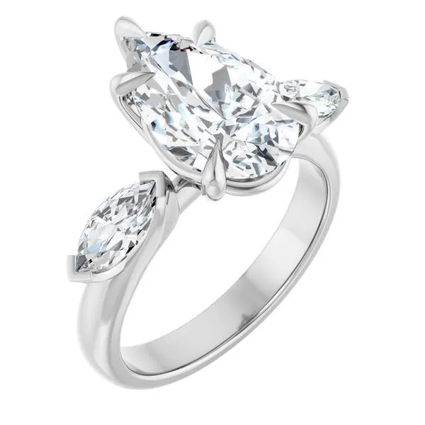 Claw-Prong Three-Stone Engagement Ring Clater Jewelers Louisville, KY