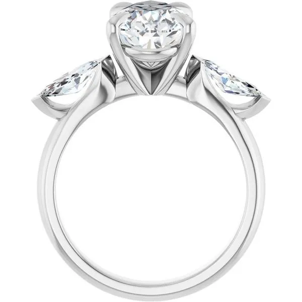 Claw-Prong Three-Stone Engagement Ring Image 2 Redlands Jewelers Redlands, CA
