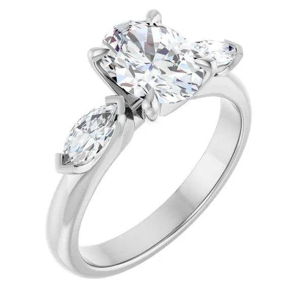 Claw-Prong Three-Stone Engagement Ring Arezzo Jewelers Elmwood Park, IL
