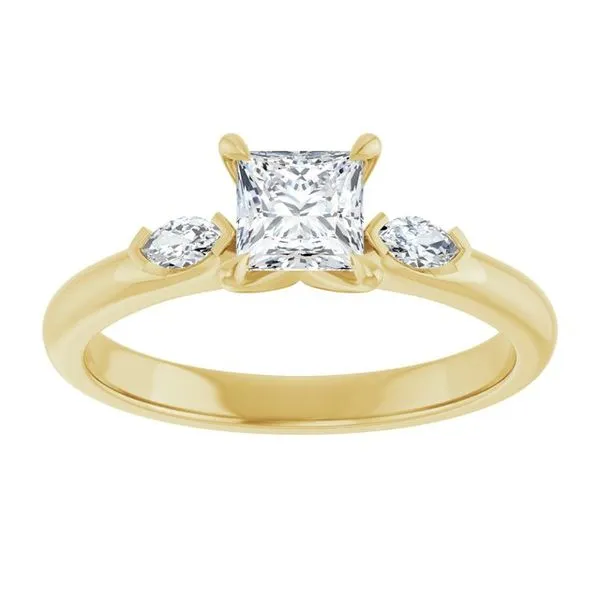 Claw-Prong Three-Stone Engagement Ring Image 3 Clater Jewelers Louisville, KY
