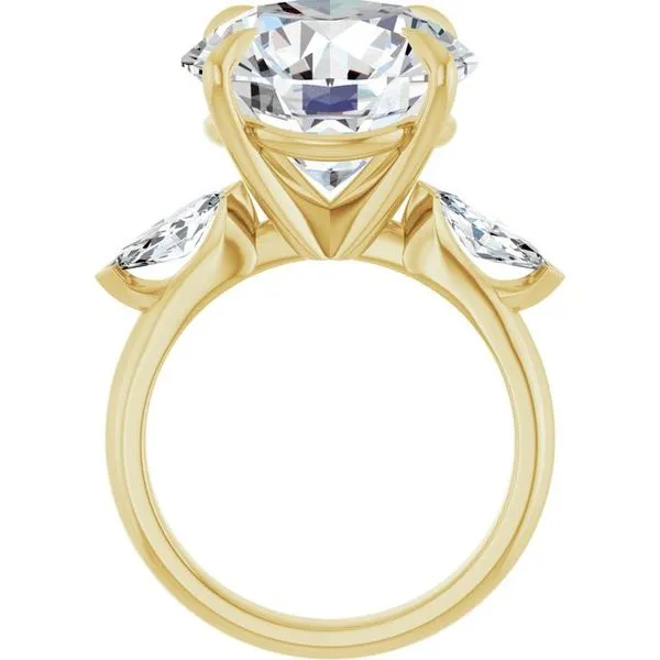 Claw-Prong Three-Stone Engagement Ring Image 2 Don's Jewelry & Design Washington, IA