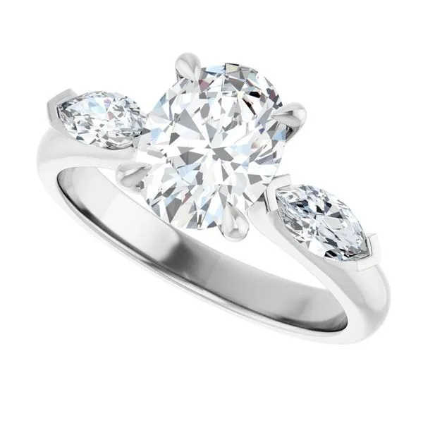 Claw-Prong Three-Stone Engagement Ring Image 5 Shipley's Fine Jewelry Hampstead, MD