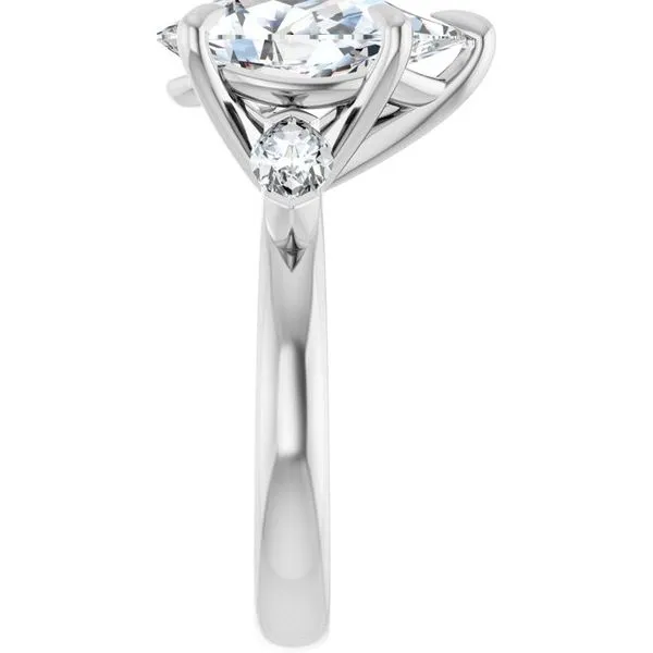 Claw-Prong Three-Stone Engagement Ring Image 4 Northwood Jewelers Northwood, OH