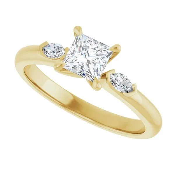 Claw-Prong Three-Stone Engagement Ring Image 5 Clater Jewelers Louisville, KY