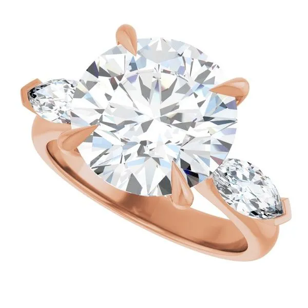 Claw-Prong Three-Stone Engagement Ring Image 5 House of Silva Wooster, OH