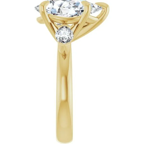Claw-Prong Three-Stone Engagement Ring Image 4 Austin's Fine Diamonds & Jewelry Lyndhurst, NJ