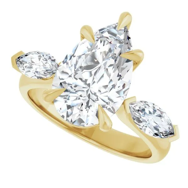 Claw-Prong Three-Stone Engagement Ring Image 5 JF Jones Jewelers Rochester, NY