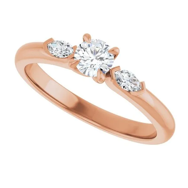 Claw-Prong Three-Stone Engagement Ring Image 5 Futer Bros Jewelers York, PA