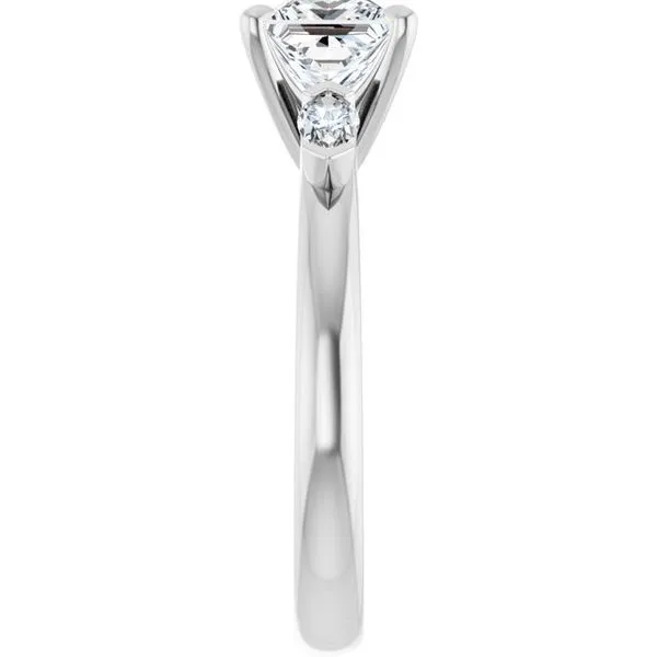 Claw-Prong Three-Stone Engagement Ring Image 4 JF Jones Jewelers Rochester, NY