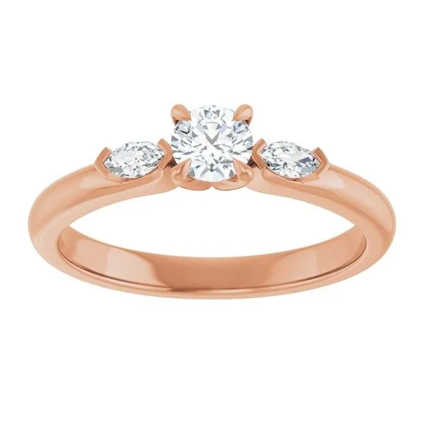 Claw-Prong Three-Stone Engagement Ring Image 3 Clater Jewelers Louisville, KY