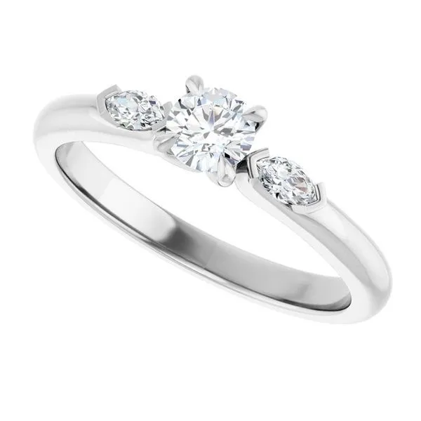 Claw-Prong Three-Stone Engagement Ring Image 5 Shipley's Fine Jewelry Hampstead, MD