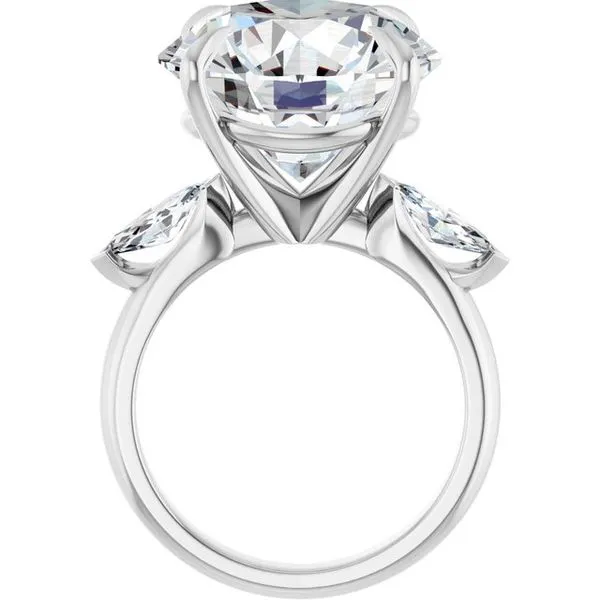 Claw-Prong Three-Stone Engagement Ring Image 2 The Jewelry Source El Segundo, CA