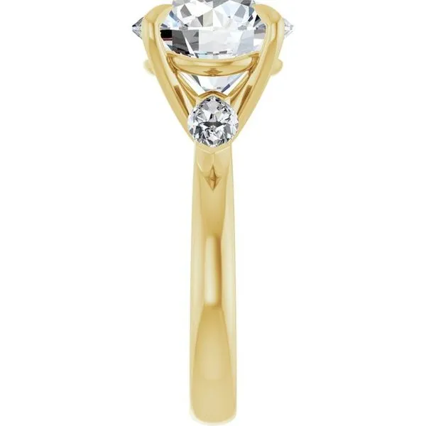 Claw-Prong Three-Stone Engagement Ring Image 4 Don's Jewelry & Design Washington, IA