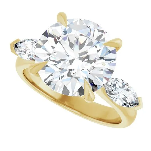 Claw-Prong Three-Stone Engagement Ring Image 5 The Jewelry Source El Segundo, CA