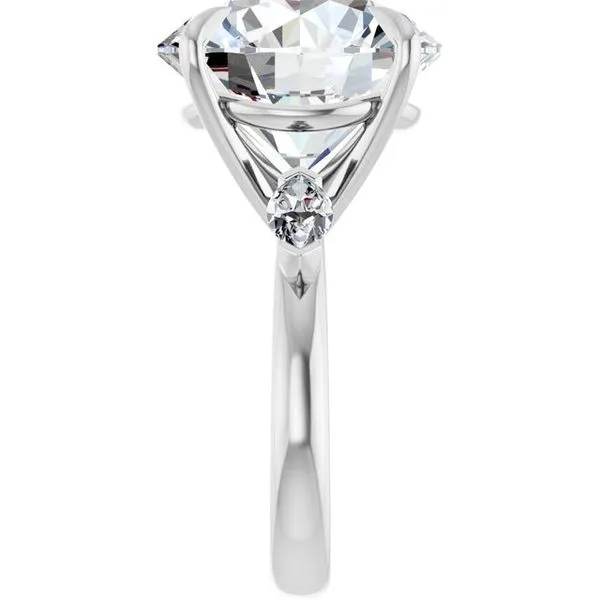 Claw-Prong Three-Stone Engagement Ring Image 4 Arezzo Jewelers Elmwood Park, IL