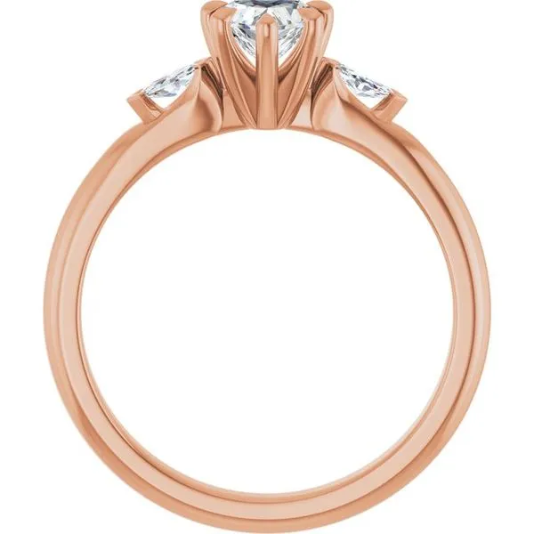 Claw-Prong Three-Stone Engagement Ring Image 2 The Jewelry Source El Segundo, CA