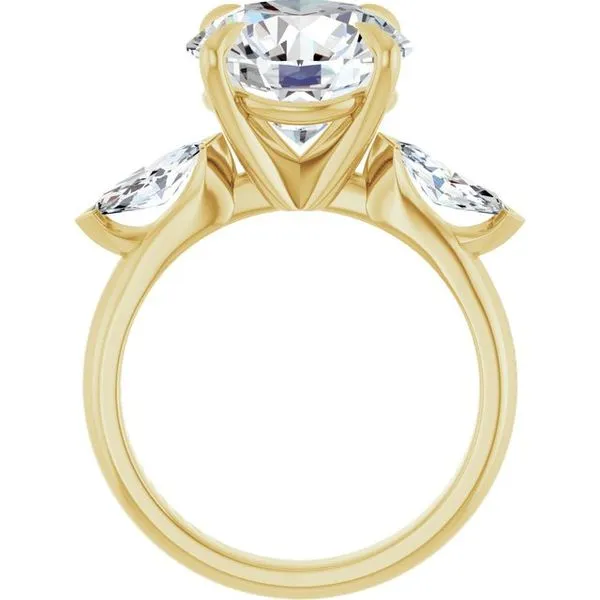 Claw-Prong Three-Stone Engagement Ring Image 2 Don's Jewelry & Design Washington, IA