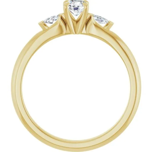 Claw-Prong Three-Stone Engagement Ring Image 2 Arezzo Jewelers Elmwood Park, IL