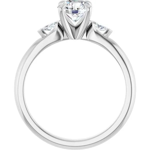 Claw-Prong Three-Stone Engagement Ring Image 2 Vulcan's Forge LLC KANSAS CITY, MO