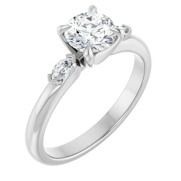 Claw-Prong Three-Stone Engagement Ring Clater Jewelers Louisville, KY