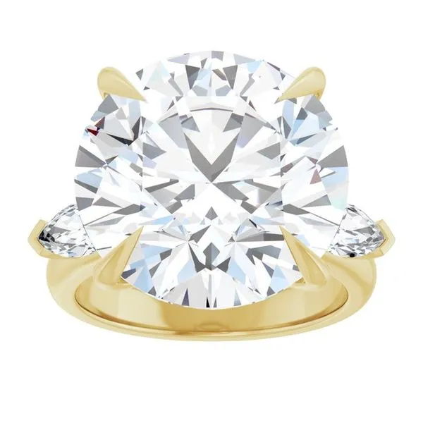 Claw-Prong Three-Stone Engagement Ring Image 3 J. Thomas Jewelers Rochester Hills, MI