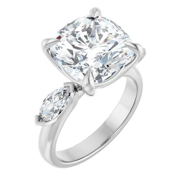 Claw-Prong Three-Stone Engagement Ring Clater Jewelers Louisville, KY