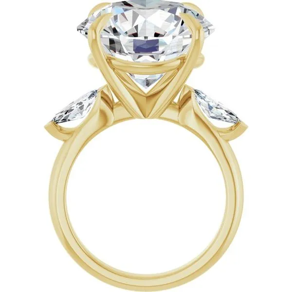 Claw-Prong Three-Stone Engagement Ring Image 2 Shipley's Fine Jewelry Hampstead, MD
