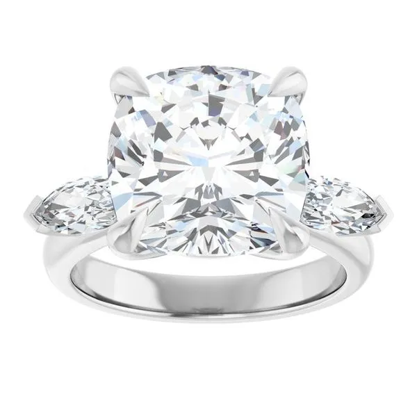 Claw-Prong Three-Stone Engagement Ring Image 3 Don's Jewelry & Design Washington, IA